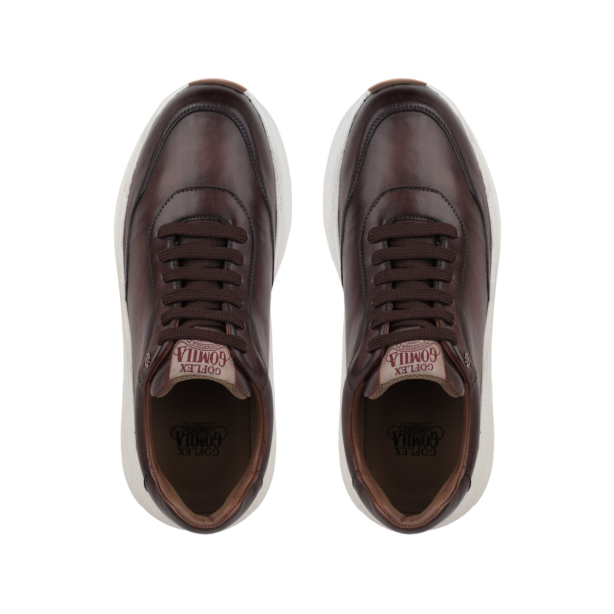 Paolo - Men's Brown Patina Sheep Skin Sneaker