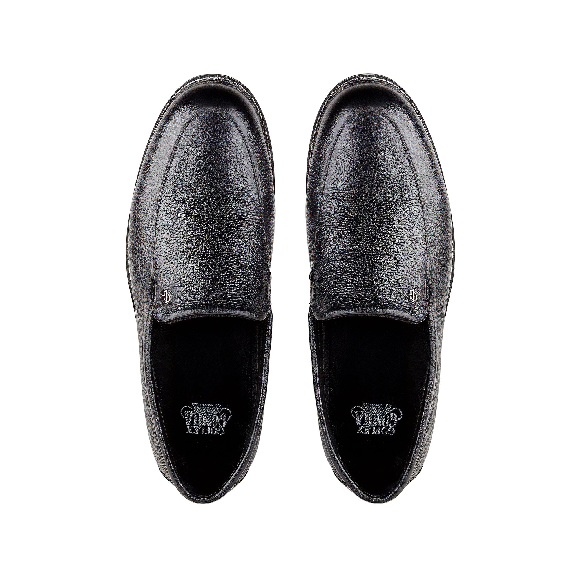 Neil - Men's Black Milled Leather Sneaker