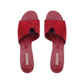 Isabel  - Women's Red Hand Set Crystals 50mm Heels