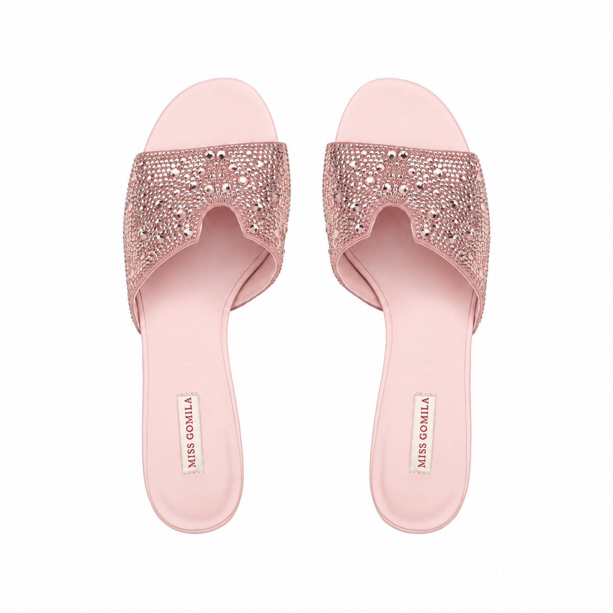 Isabel  - Women's Pink Hand Set Crystals 50mm Heels