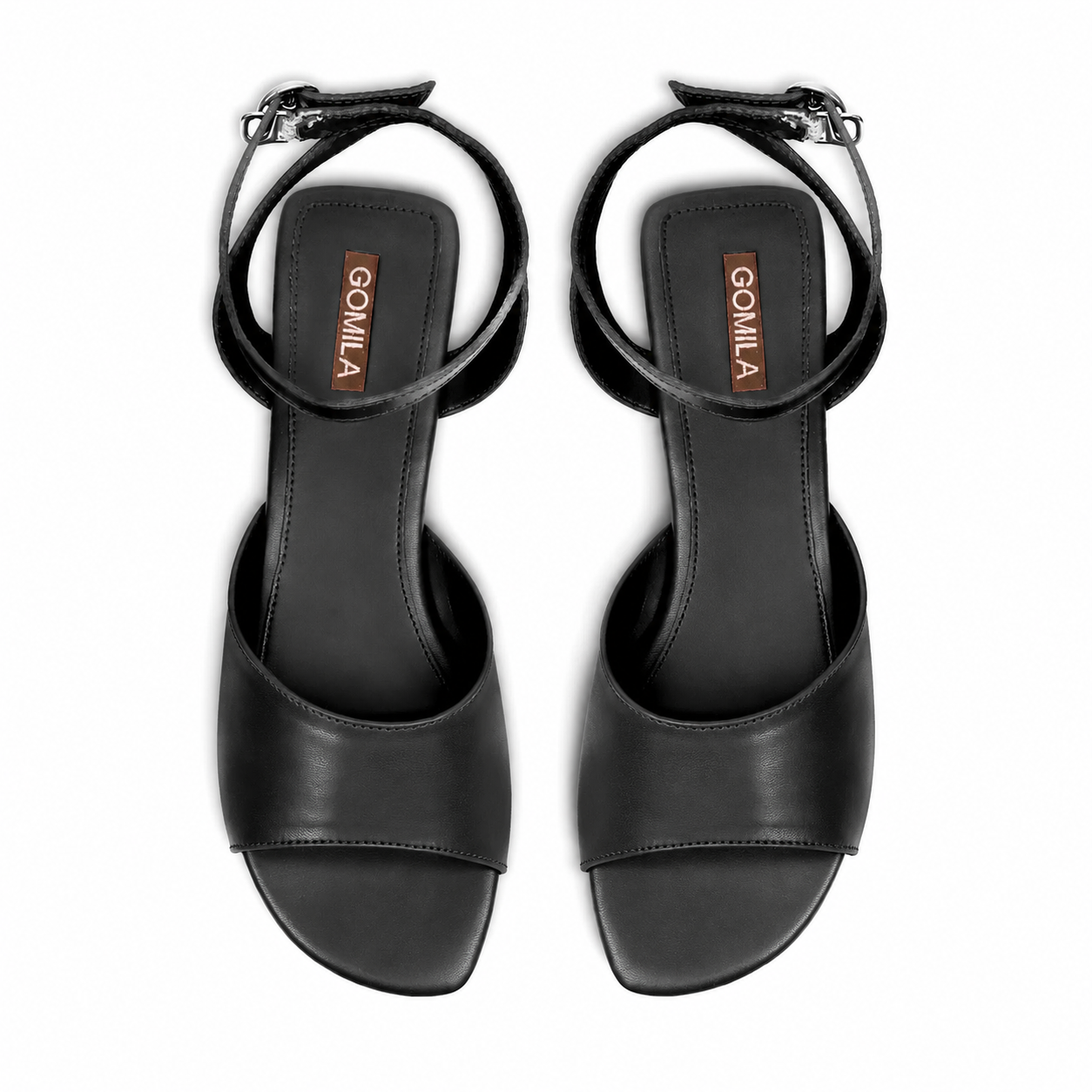Euna - Women's Black Strapped Sandal