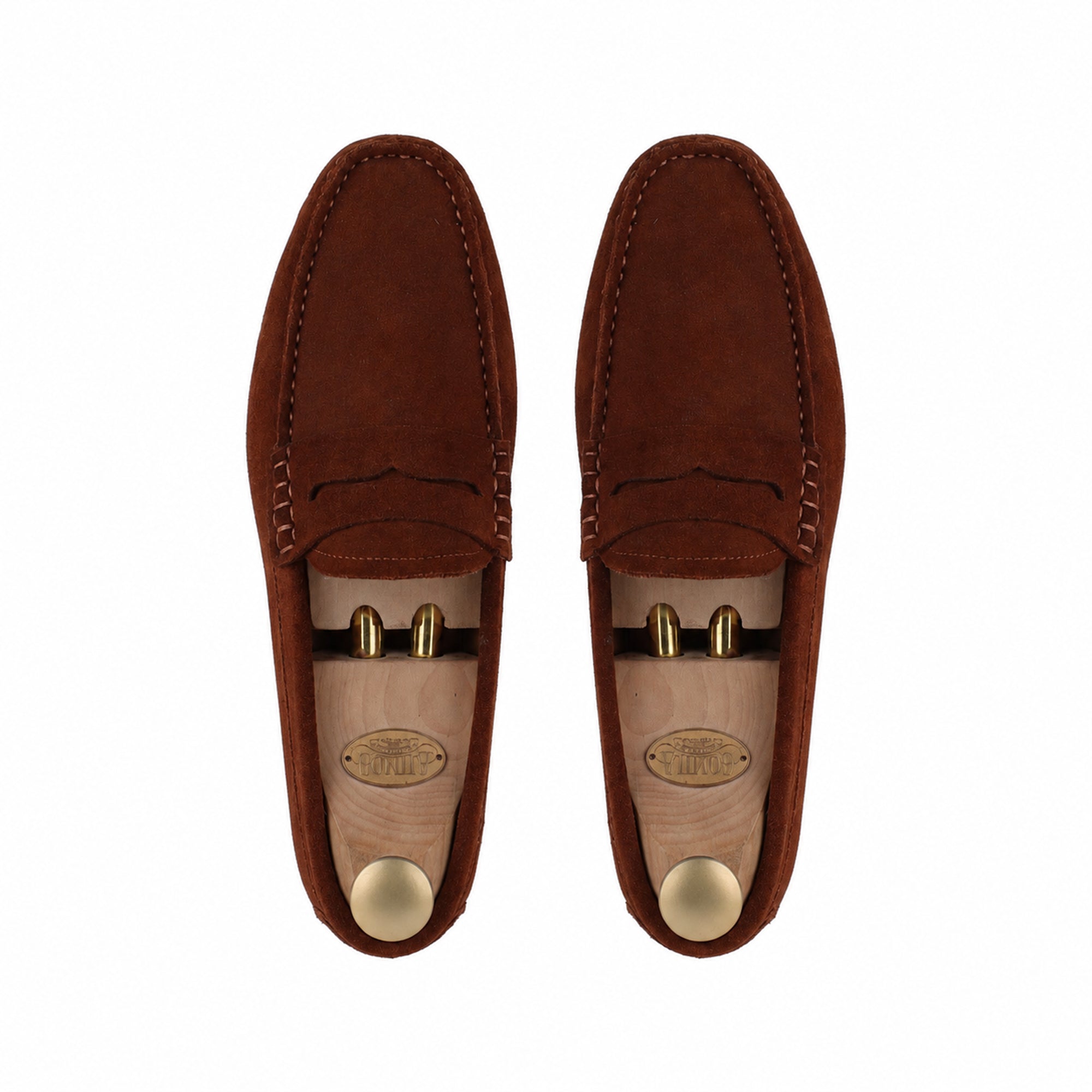 Knox - Men's Cognac Split Suede Driver Shoe