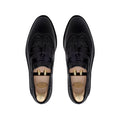 Luther - Men's Black Calf Leather & Crocodile Printed Loafer