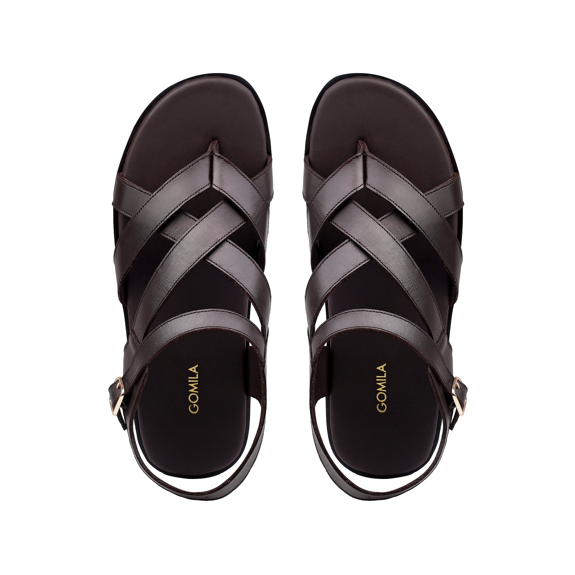 Elian - Men's Brown Calf Leather Sandal