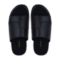 Borela - Men's Black Calf Leather Slipper