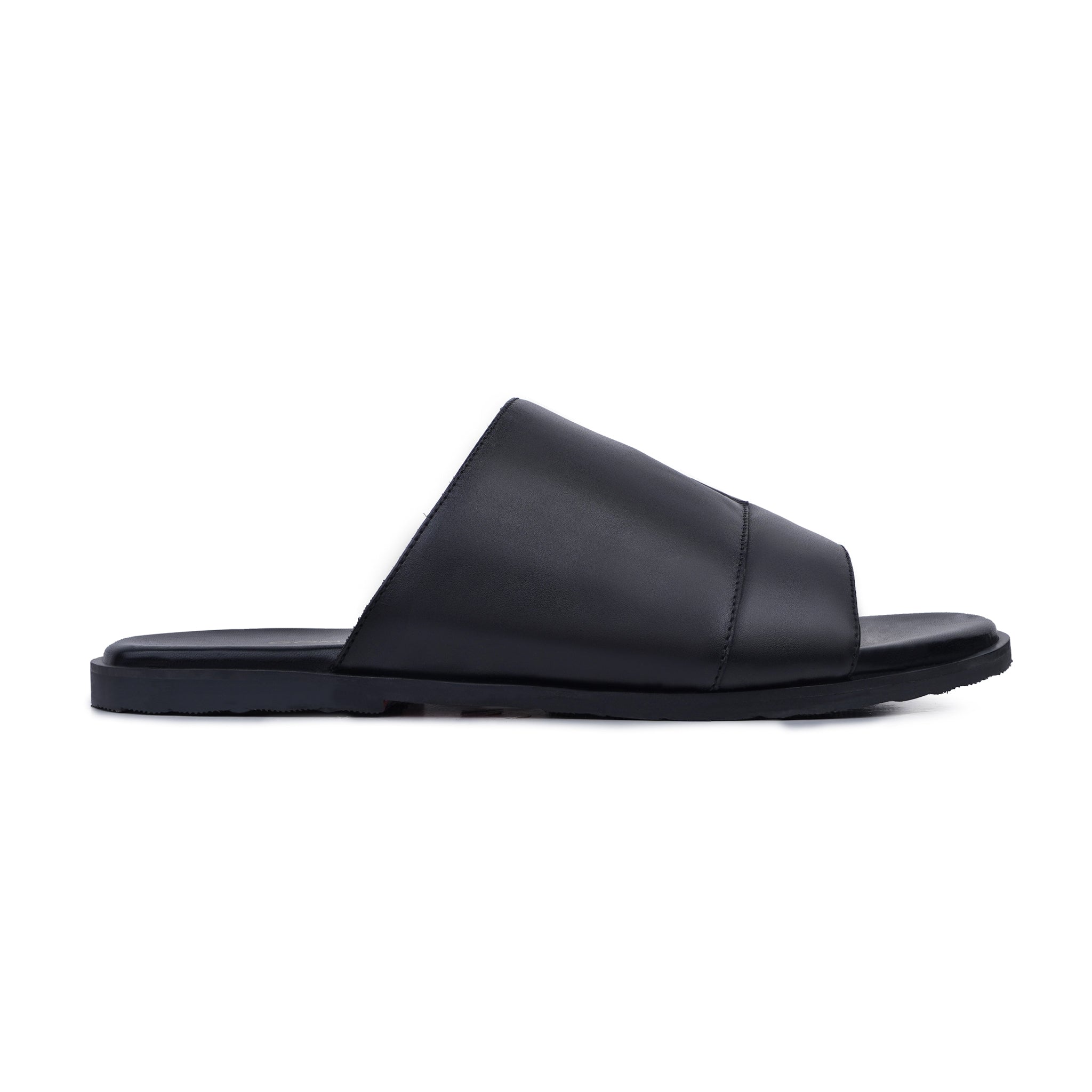 Borela - Men's Black Calf Leather Slipper