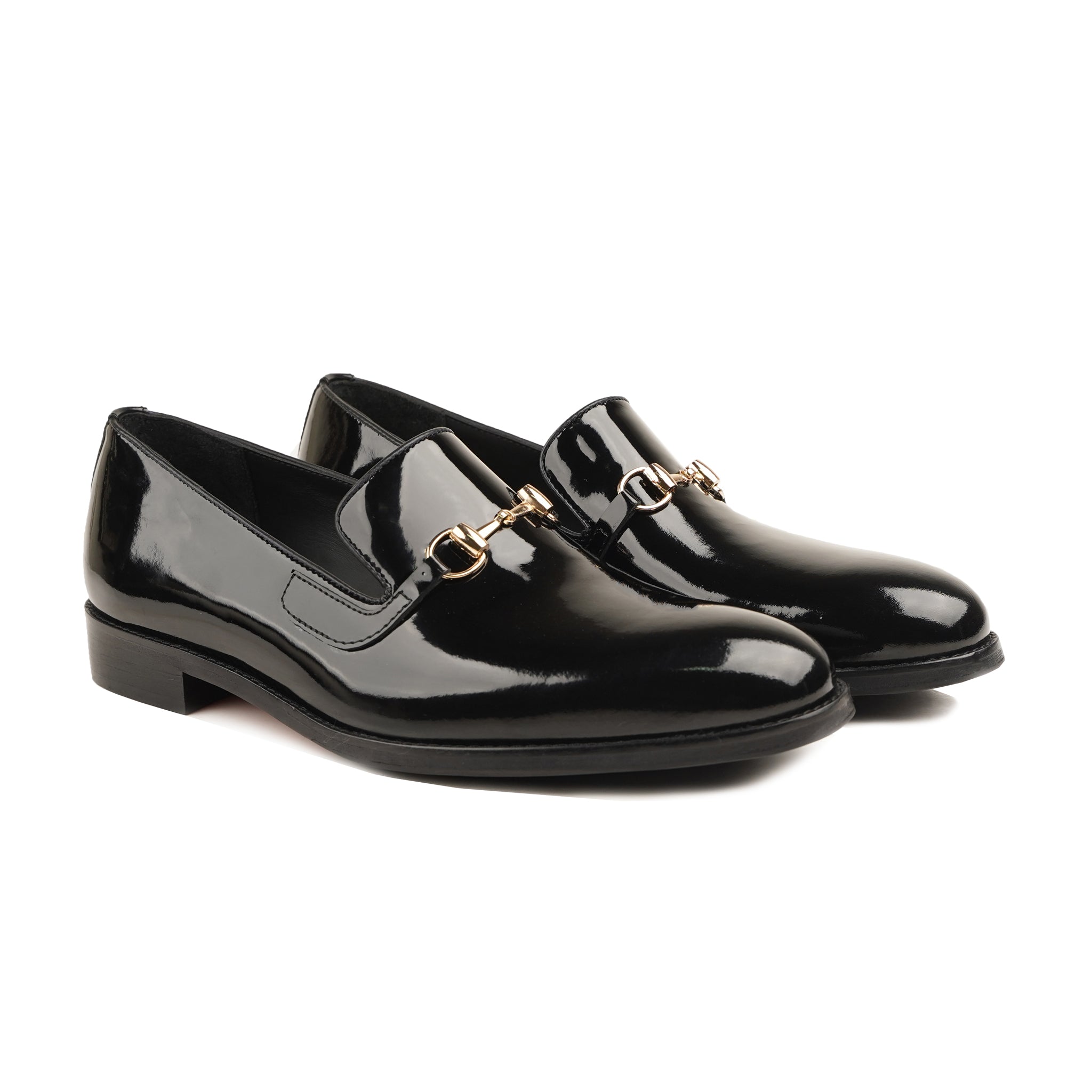 Tropez - Men's Black Patent Leather High Shine Loafer