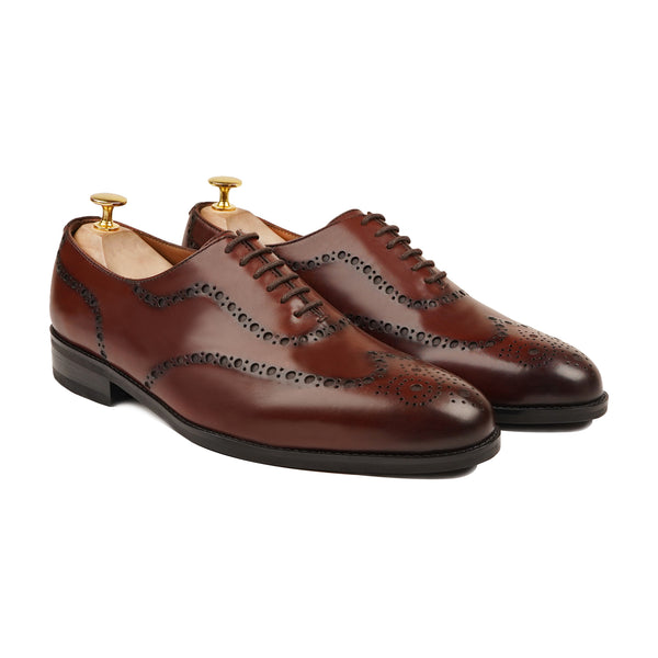 Bristol - Men's Oxblood Calf Leather Wholecut Shoe
