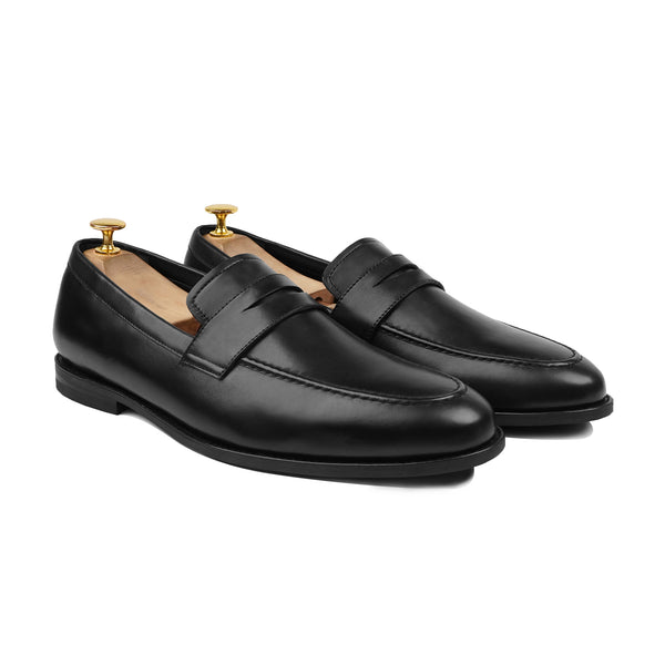 Alton - Men's Black Calf Leather Loafer