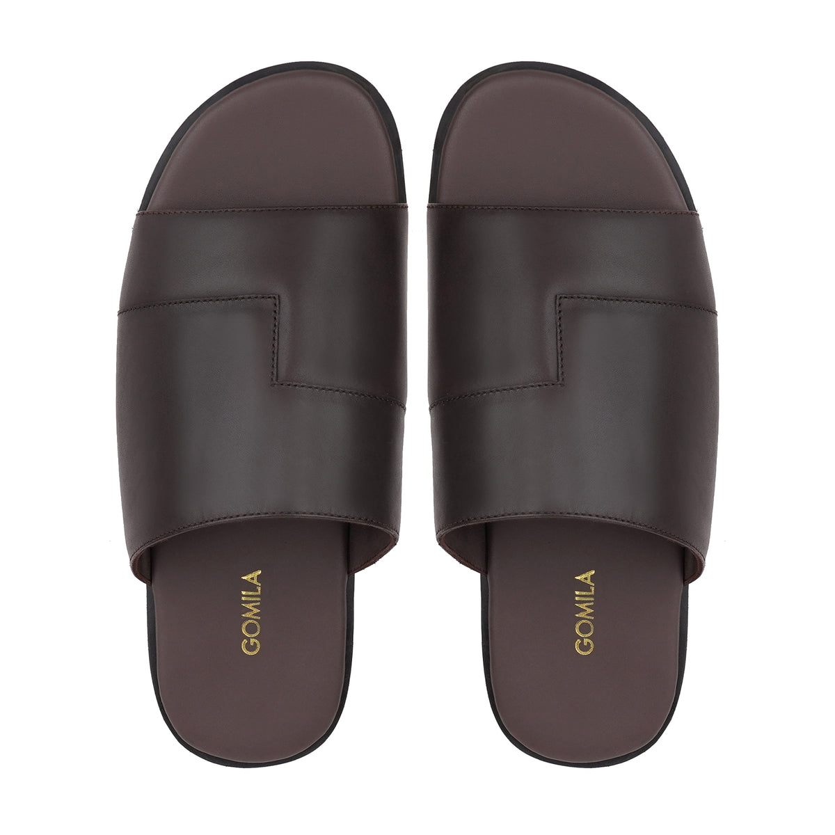 Borela - Men's Dark Brown Calf Leather Slipper