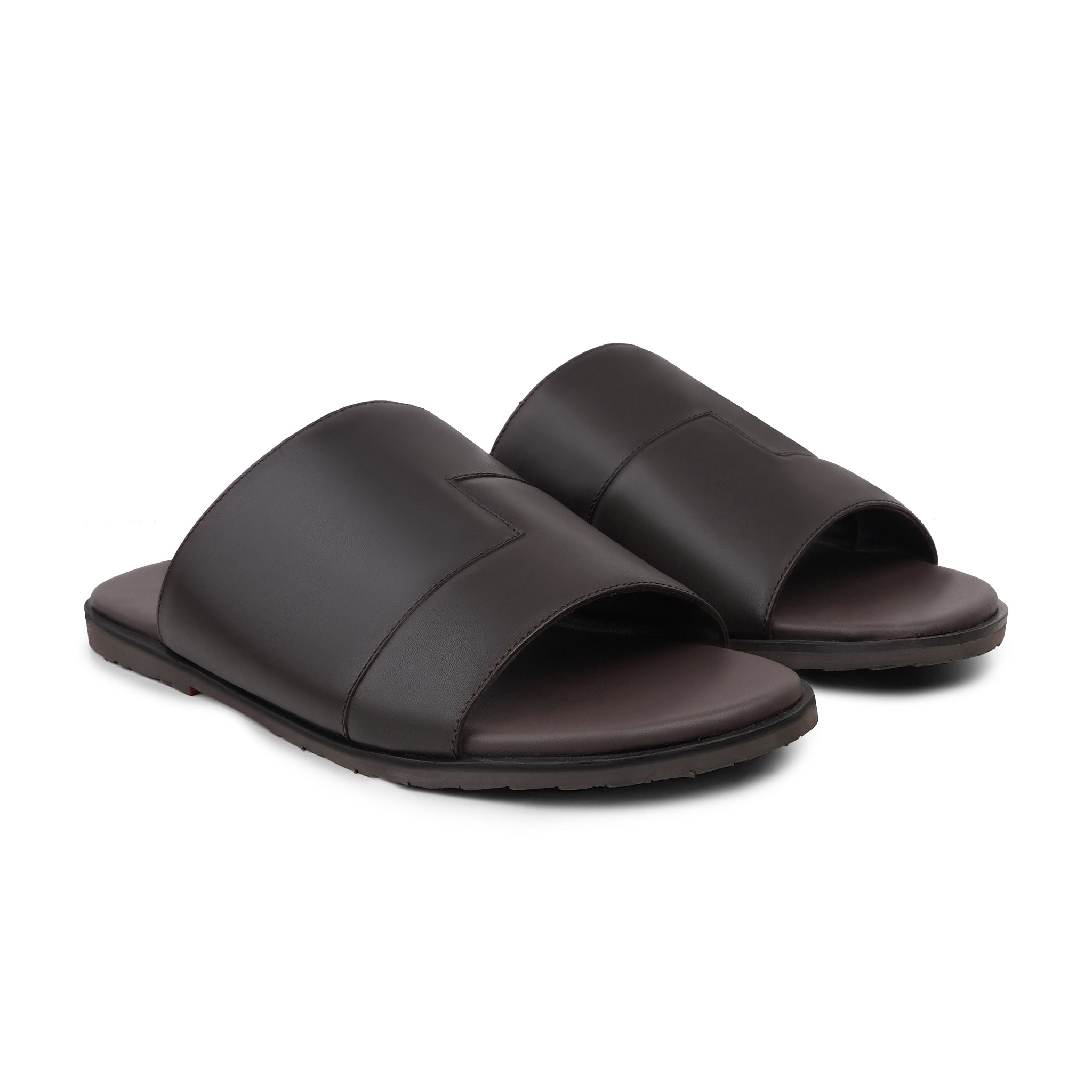 Borela - Men's Dark Brown Calf Leather Slipper