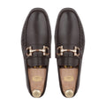 Tex - Men's Dark Brown Pebble Grain Leather Driver Shoe