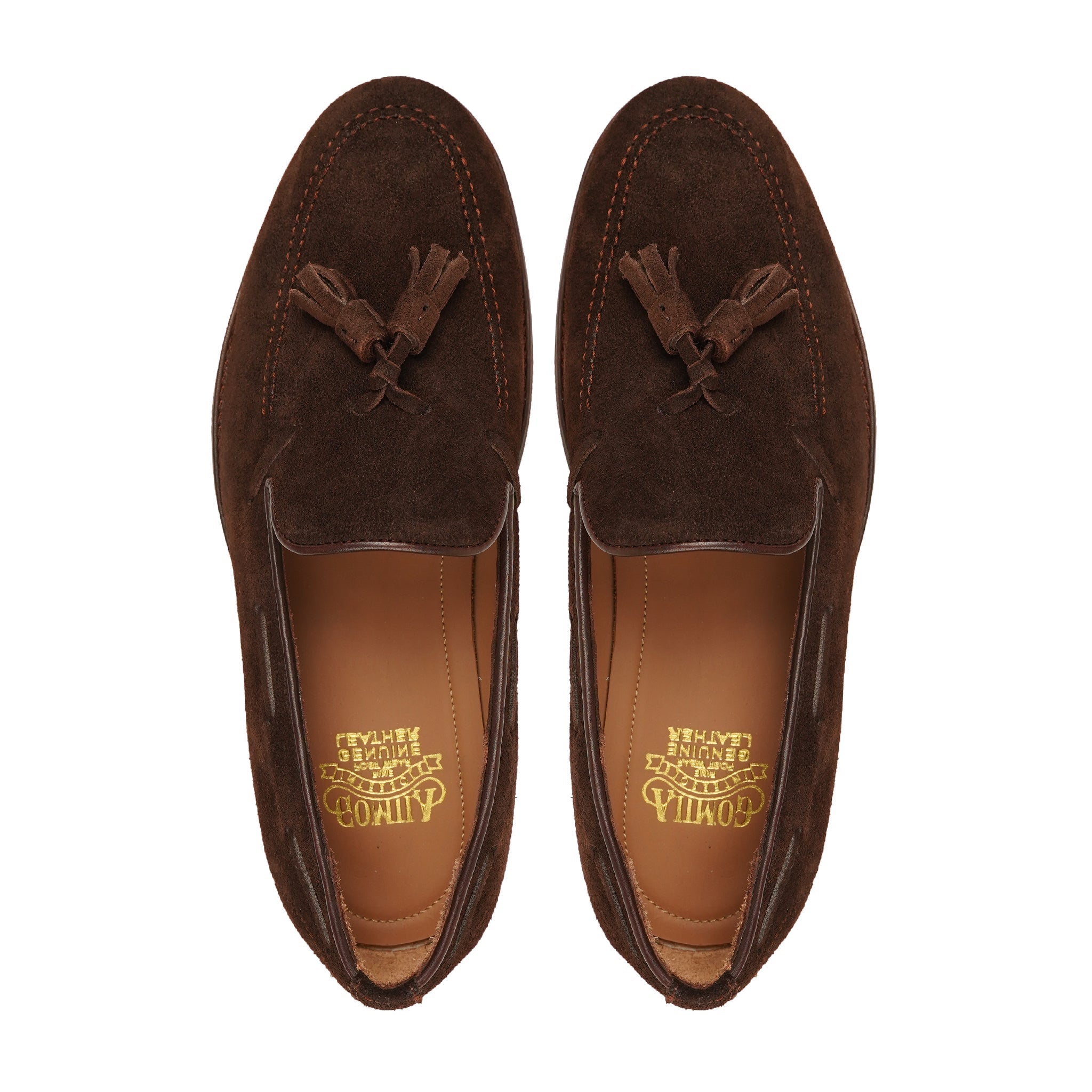 Portofino - Men's Dark Brown Kid Suede Loafer