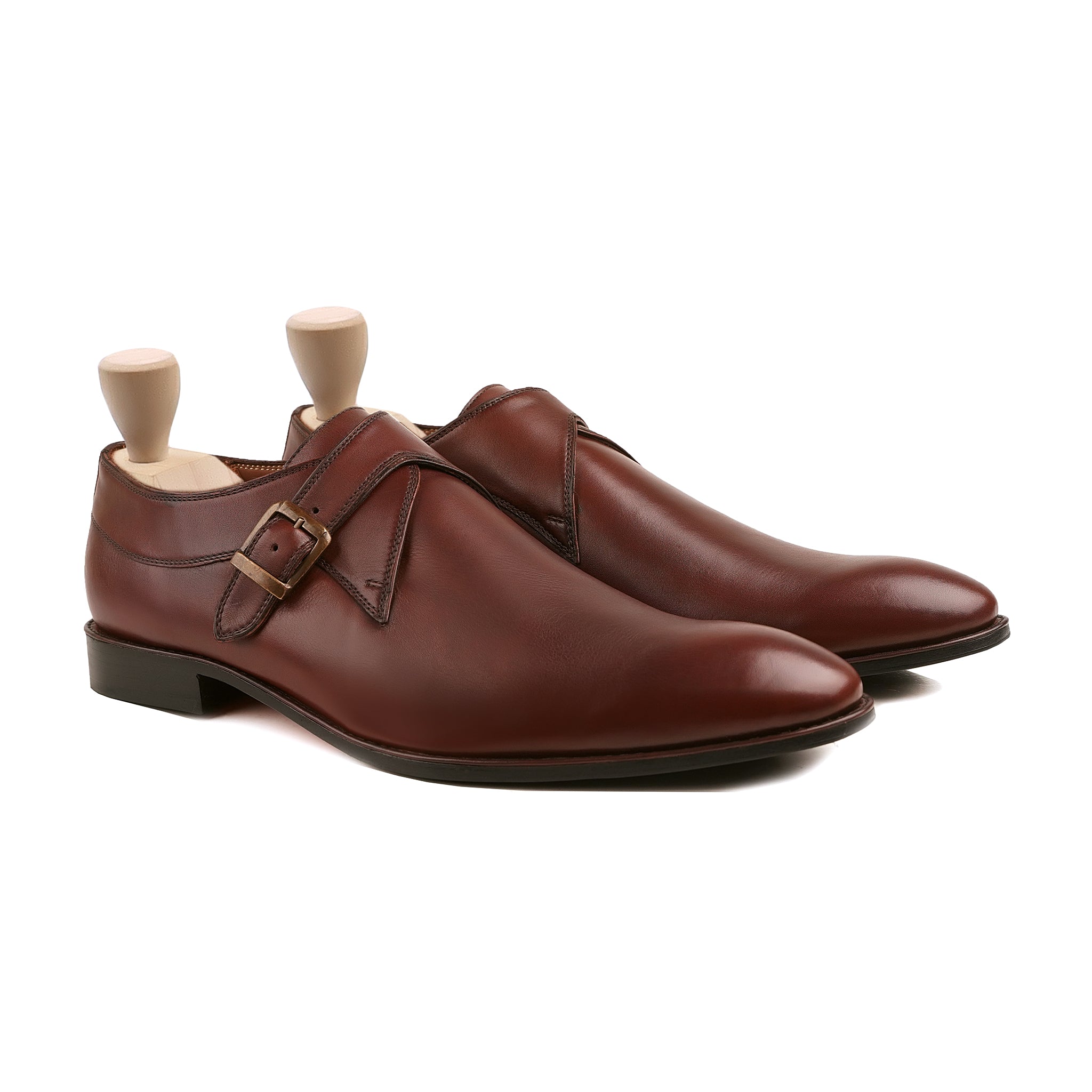 Trena - Men's Oxblood Calf Leather Single Monkstrap