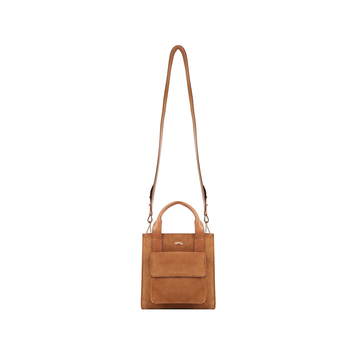 Velva - Cognac Kid Seude Hand Bag