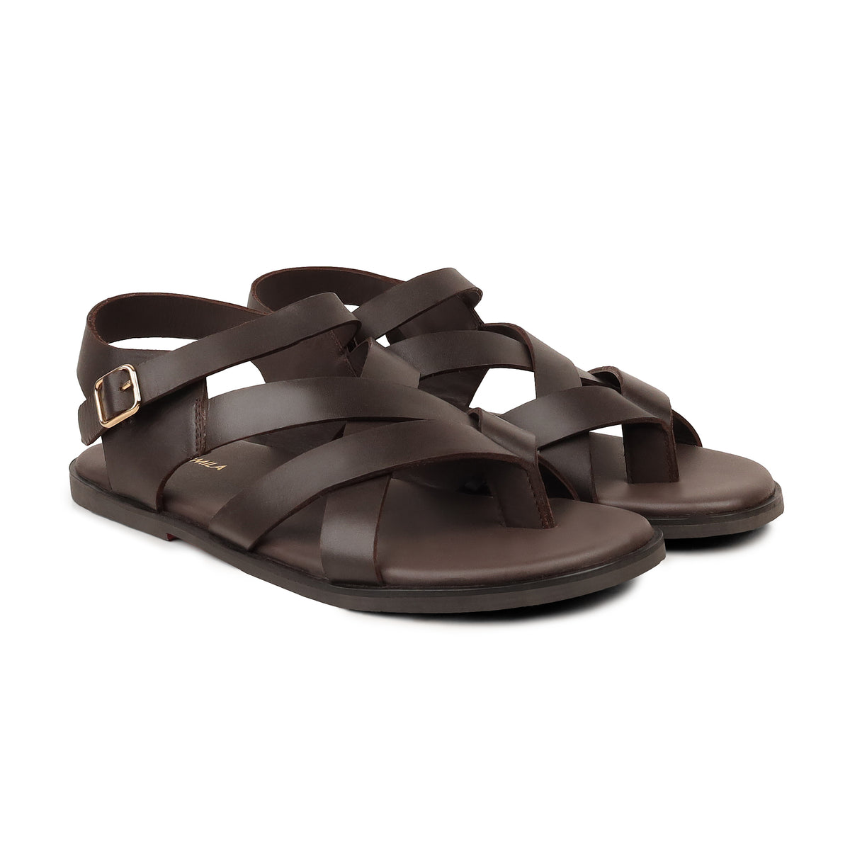 Elian - Men's Brown Calf Leather Sandal