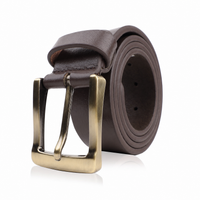 Belor - Men's Dark Brown Calf Leather Belt