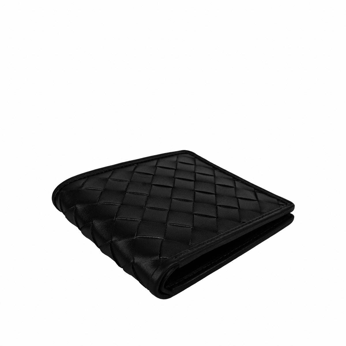 Rico - Black Woven Calf Leather Wallet