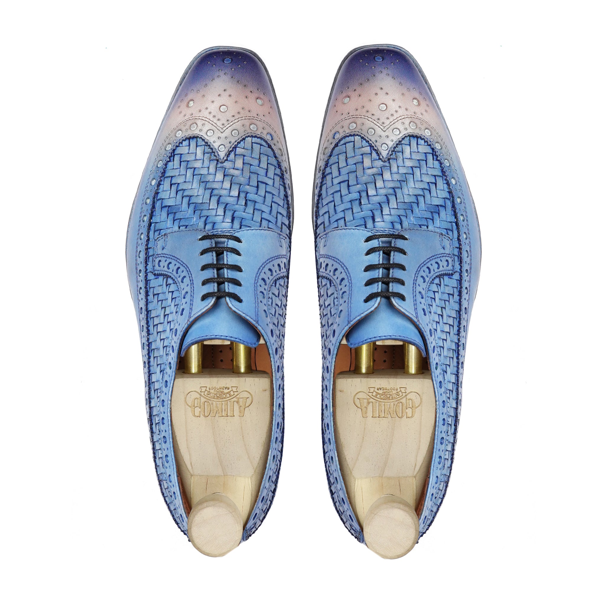 WARDEN - LIGHT BLUE WOVEN DERBY