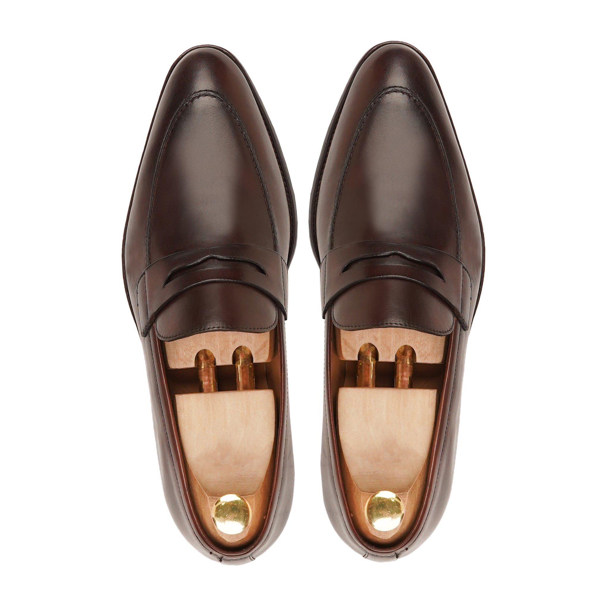 Ted - Men's Dark Brown Calf Leather Loafer