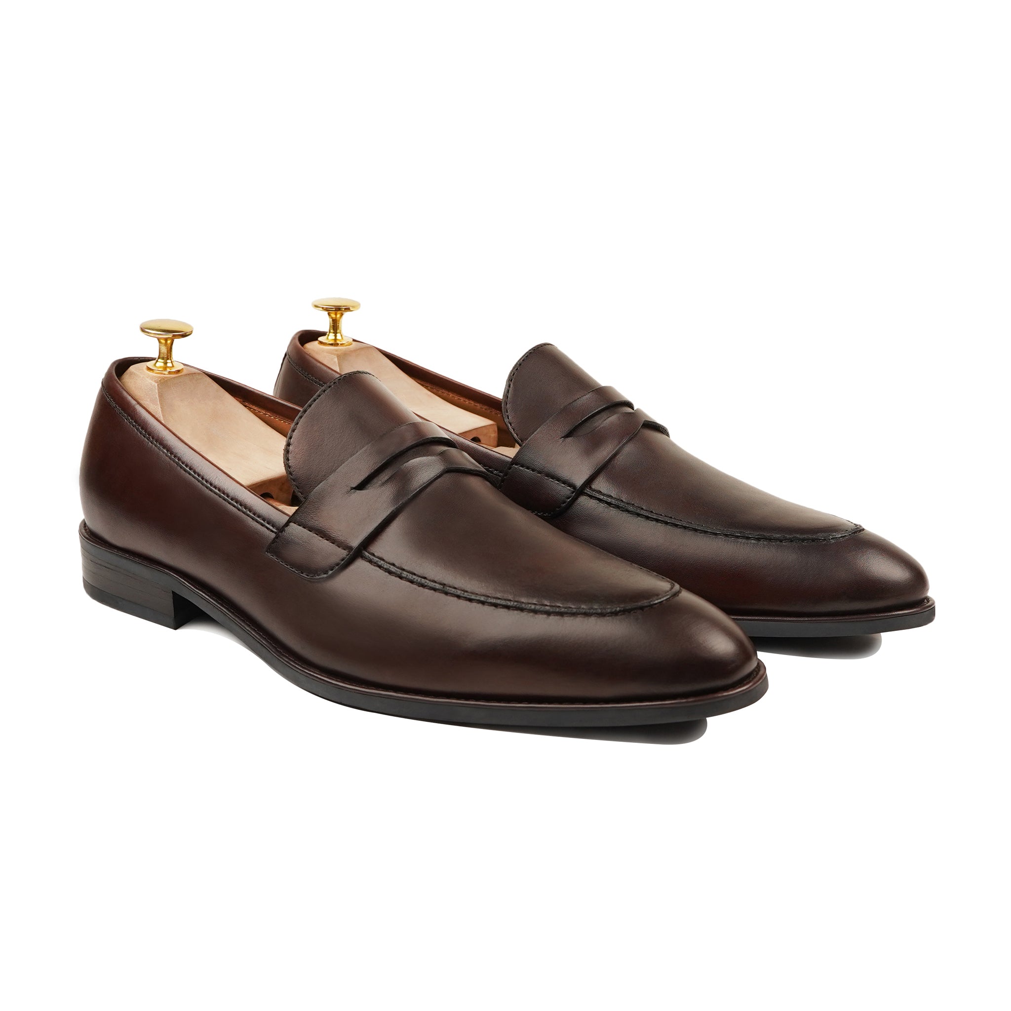 Ted - Men's Dark Brown Calf Leather Loafer