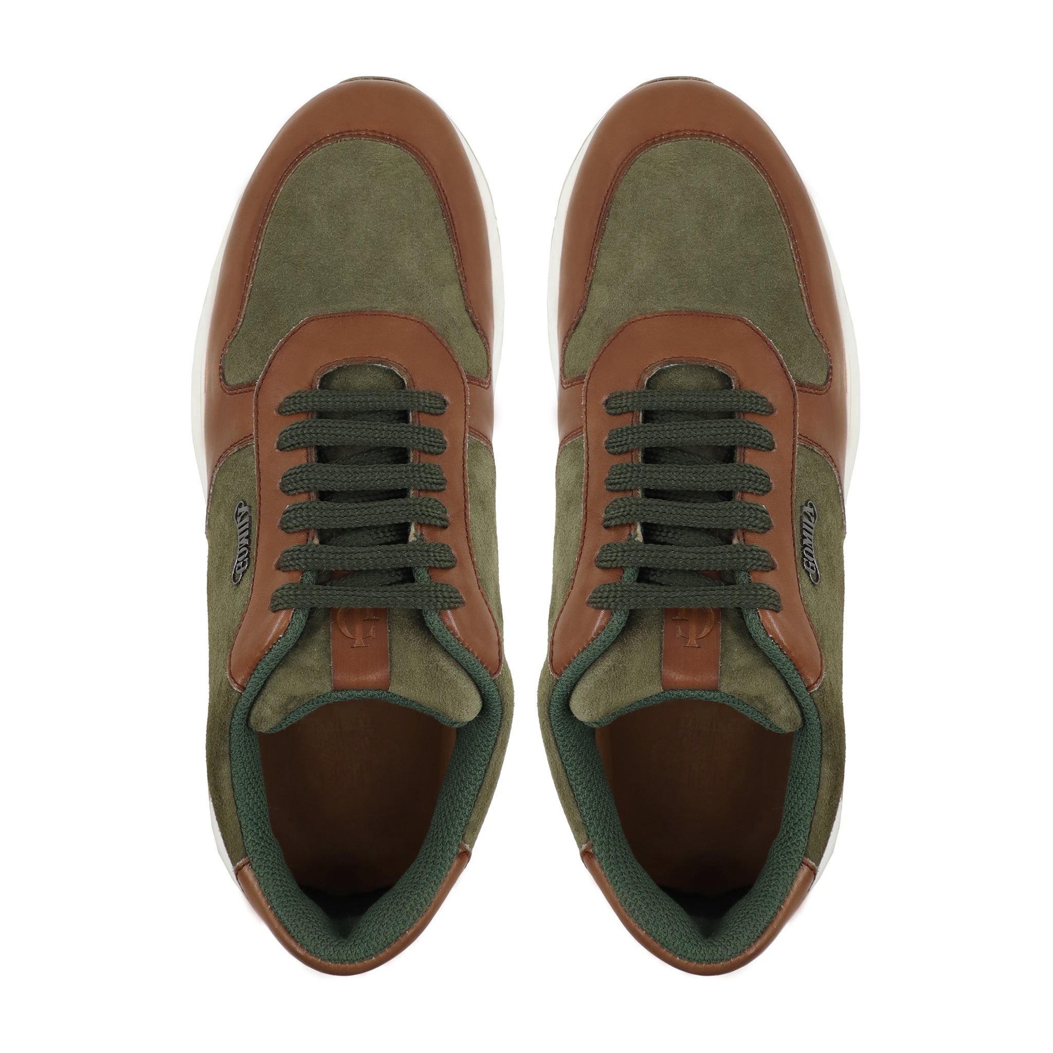 Kompany - Men's Brown and Olive Green Sneaker