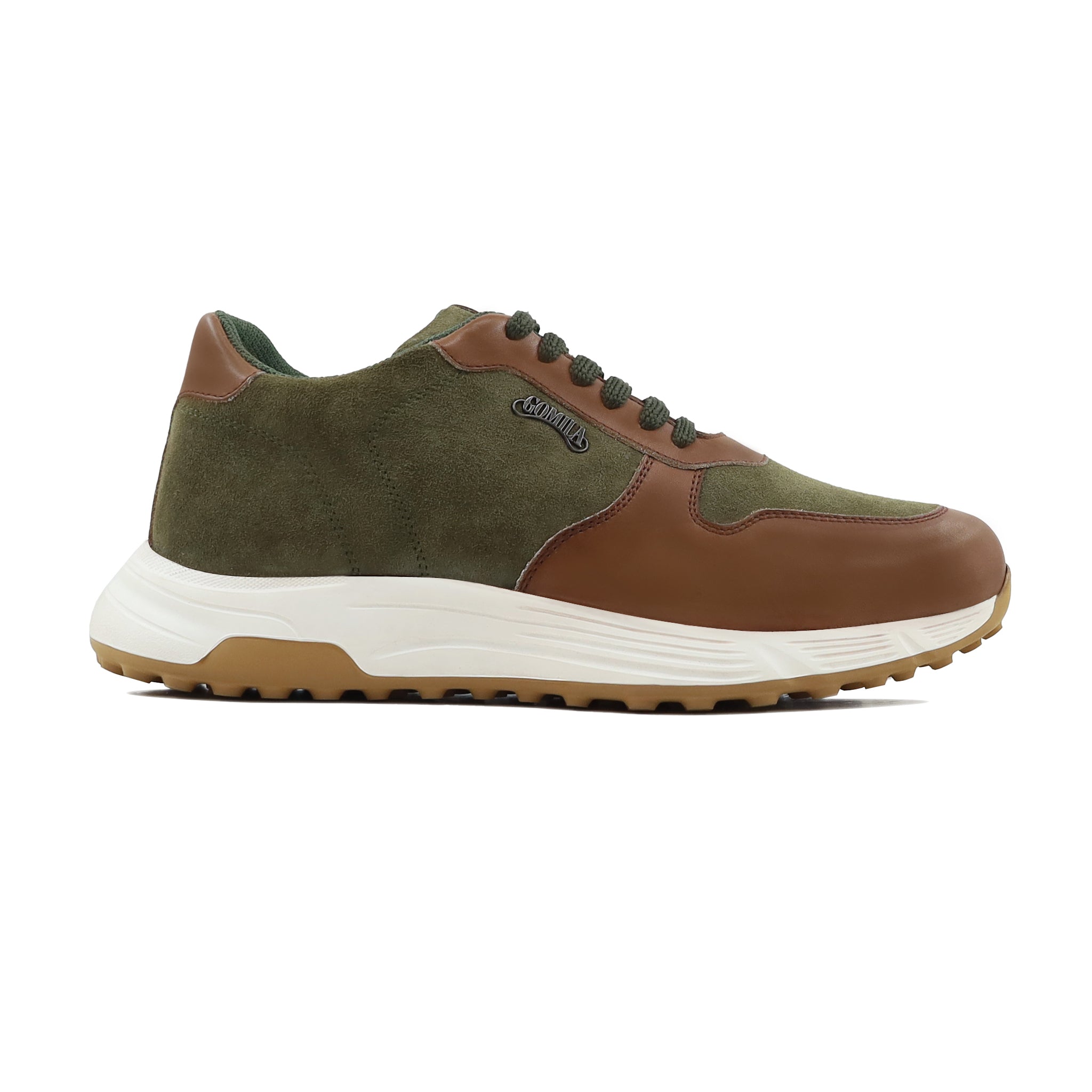 Kompany - Men's Brown and Olive Green Sneaker