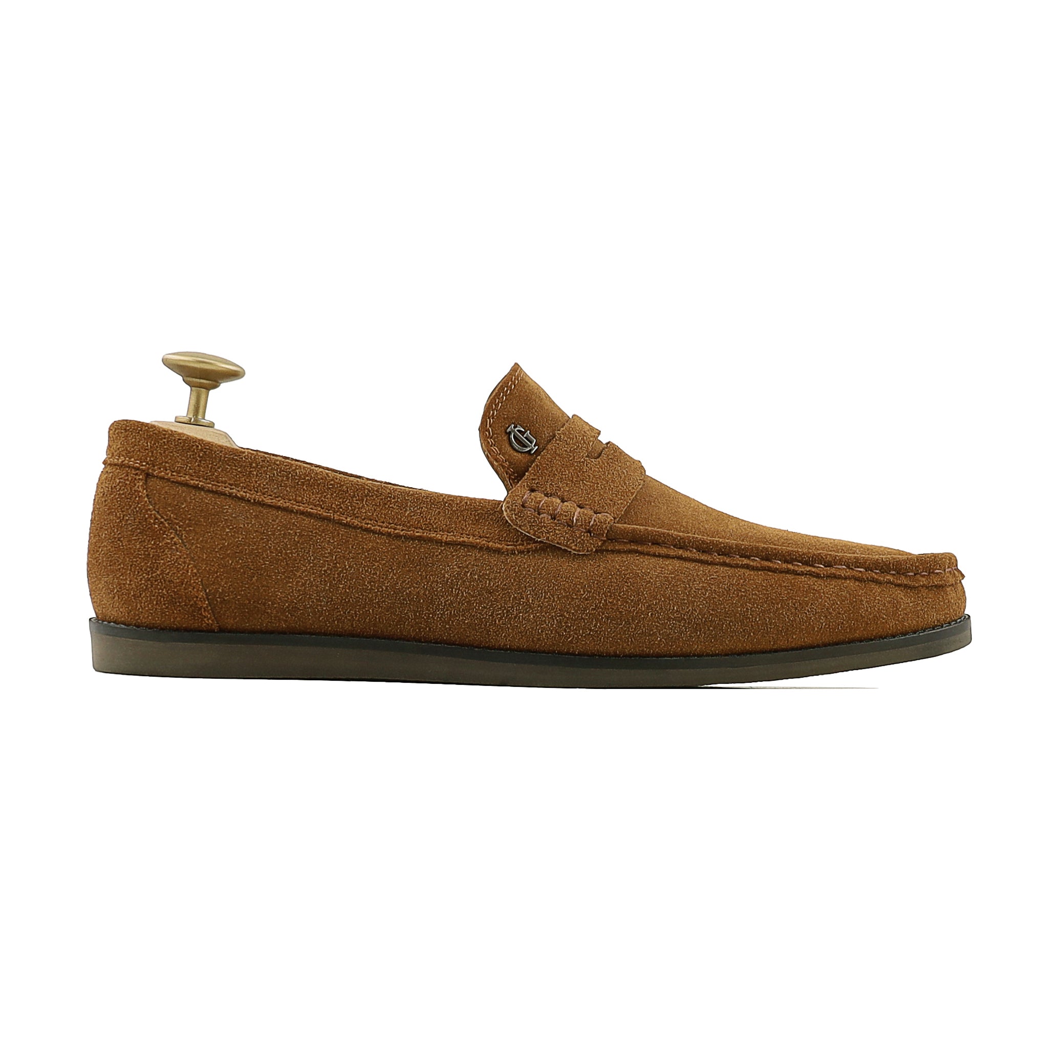 Fronzay - Men's Cognac Suede Driver Shoe