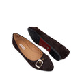 Leah - Dark Brown Suede Leather Pump
