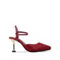Vanessa - Women’s Oxblood Hand Set Crystals 90mm Heels