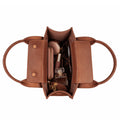 Velva - Cognac Kid Seude Hand Bag