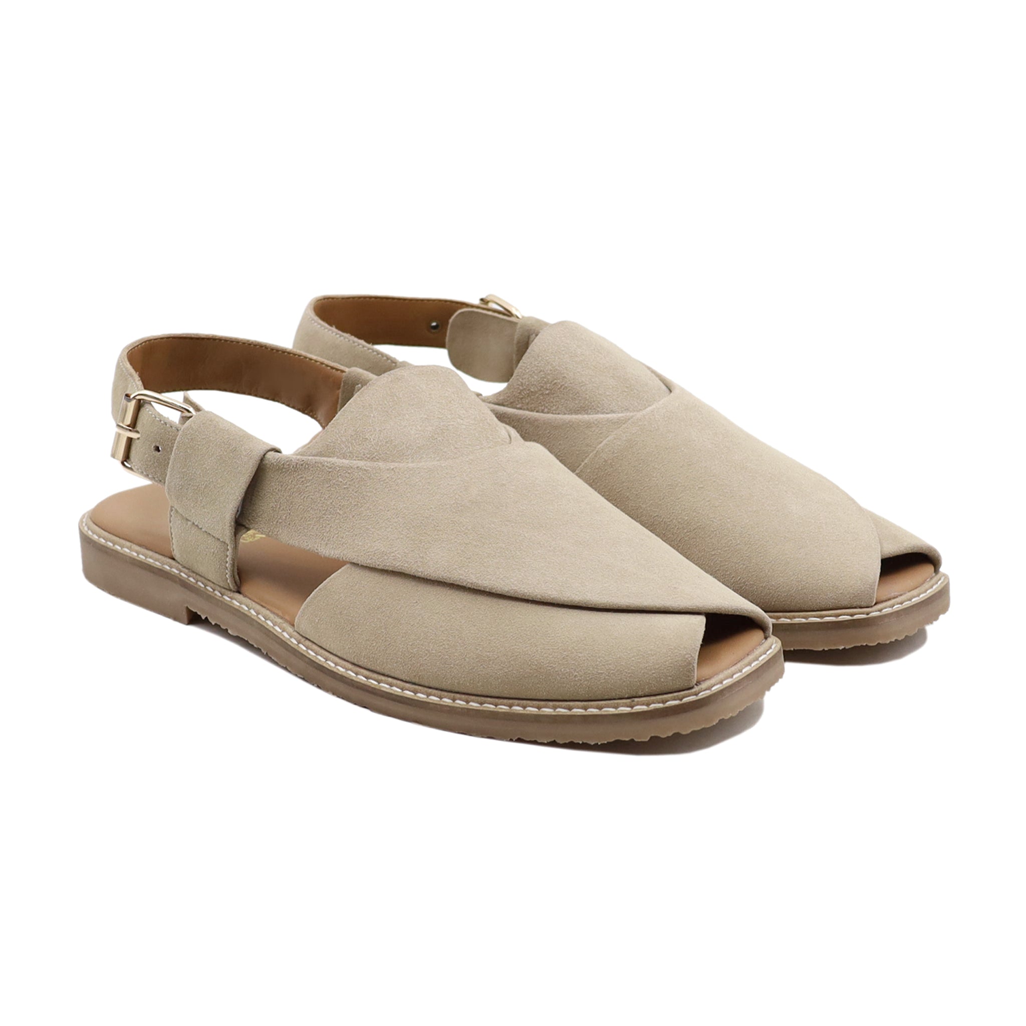 Aleppo - Men's Beige Kid Suede Sandal