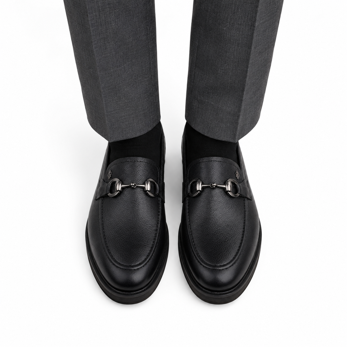Bodie - Men's Black Milled Leather Casual