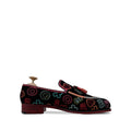 Clifford - Men's Black Suede Embroidery Goodyear Welted Bespoke Loafer