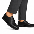 Mark - Men's Black Milled Leather Derby