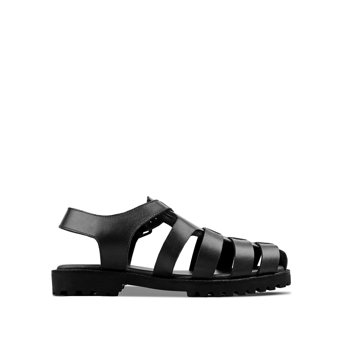 Balmo - Men's Black Calf Leather Sandal
