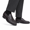 Alexis - Men's Dark Brown Sheep Skin Leather Loafer