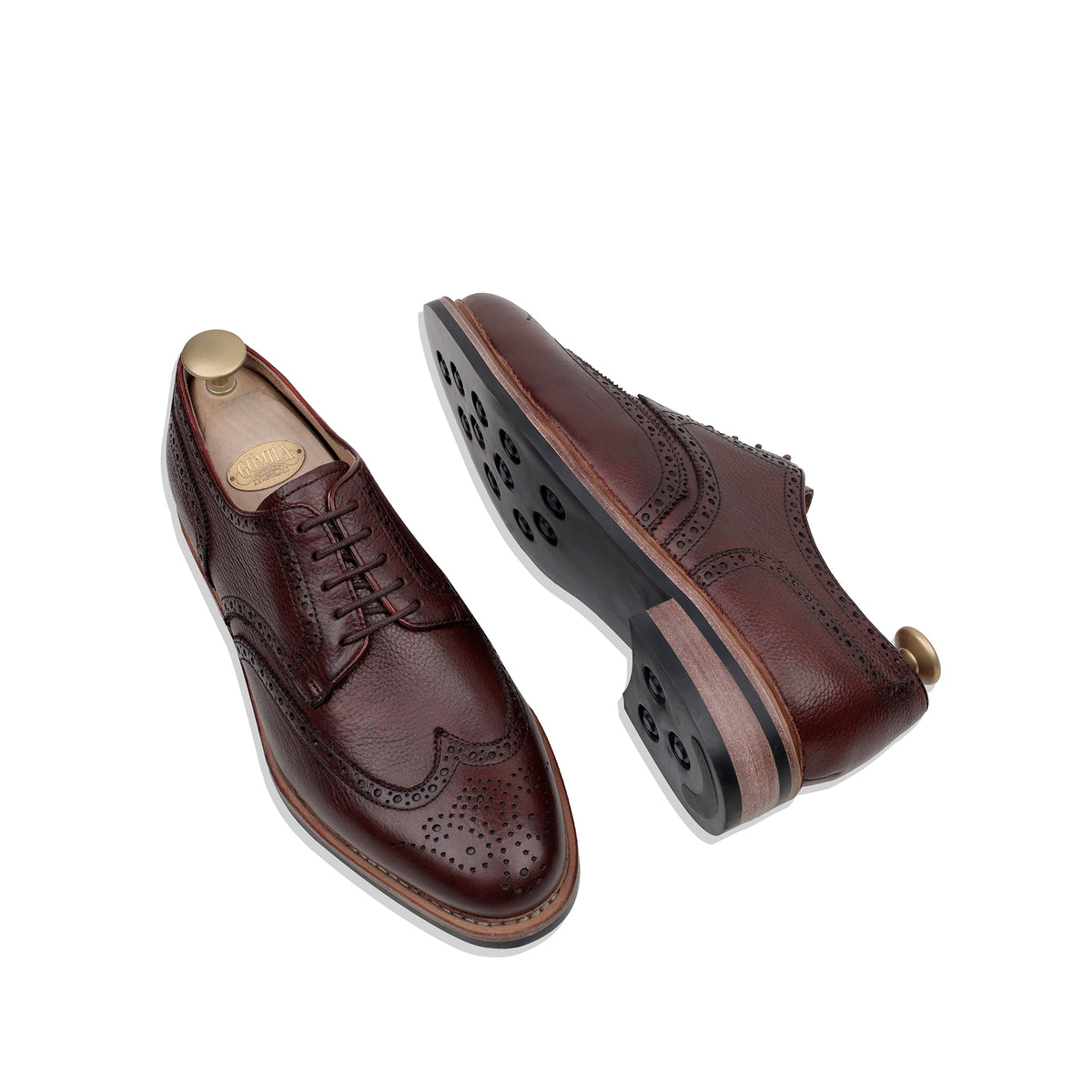 Keith - Men's Oxblood Milled Leather Goodyear Welted Bespoke Derby