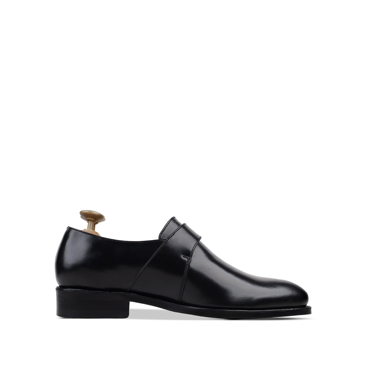 Cain - Men's Black Calf Leather Monkstrap - Goodyear Welted