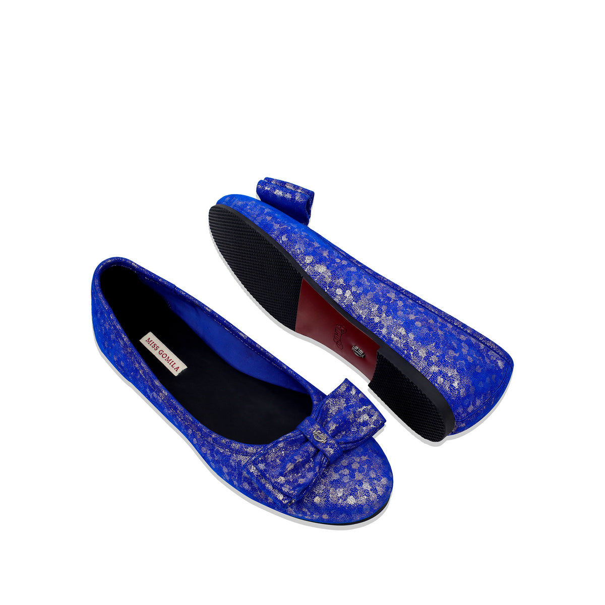 Cora - Ladies Blue Fuchsia Leather Pump