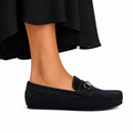Lyla - Ladies Navy Blue Suede Driver