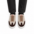 Eugenio  - Men's Beige & Dark Brown Sneaker