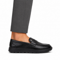 Otto - Men's Black Milled Leather Sneaker