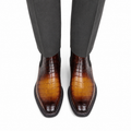 Dexter - Men's Burnish Tan Crocodile Textured Chelsea Boot