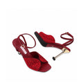 Maya - Women’s Oxblood Hand Set Crystals 90mm Heels