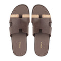 Kiara - Men's Dark Brown Calf Leather Slippers