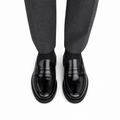 Collin - Men's Black Box Leather Loafer