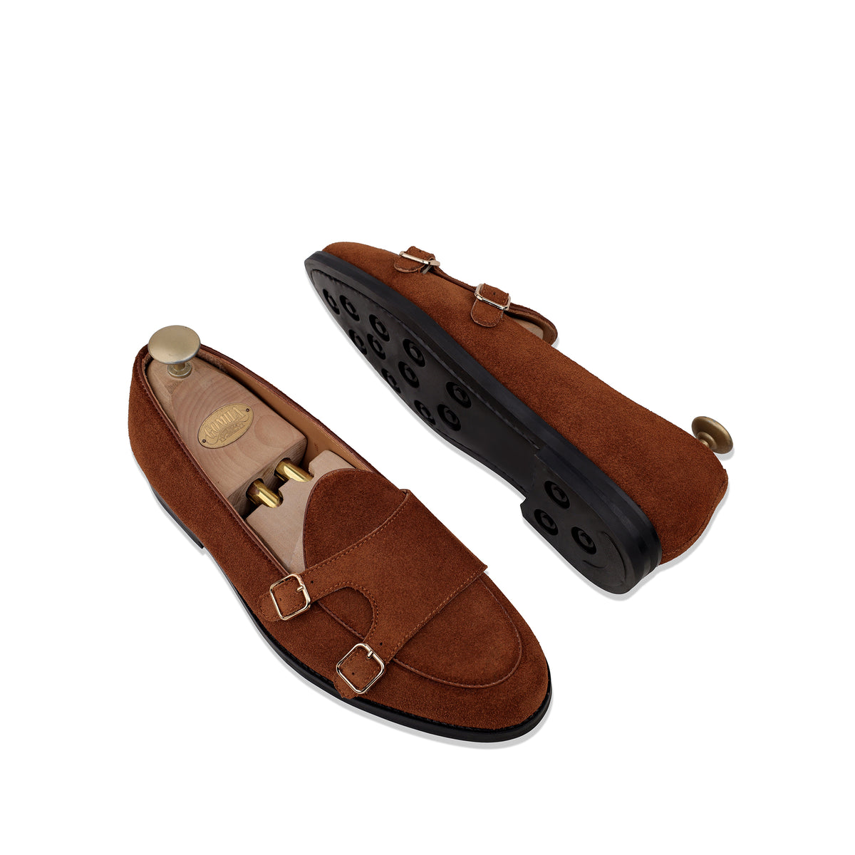 Drobak - Men's Cognac Suede Leather Belgian Loafer