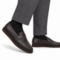 Emory - Men's Dark Brown Milled Leather Casual