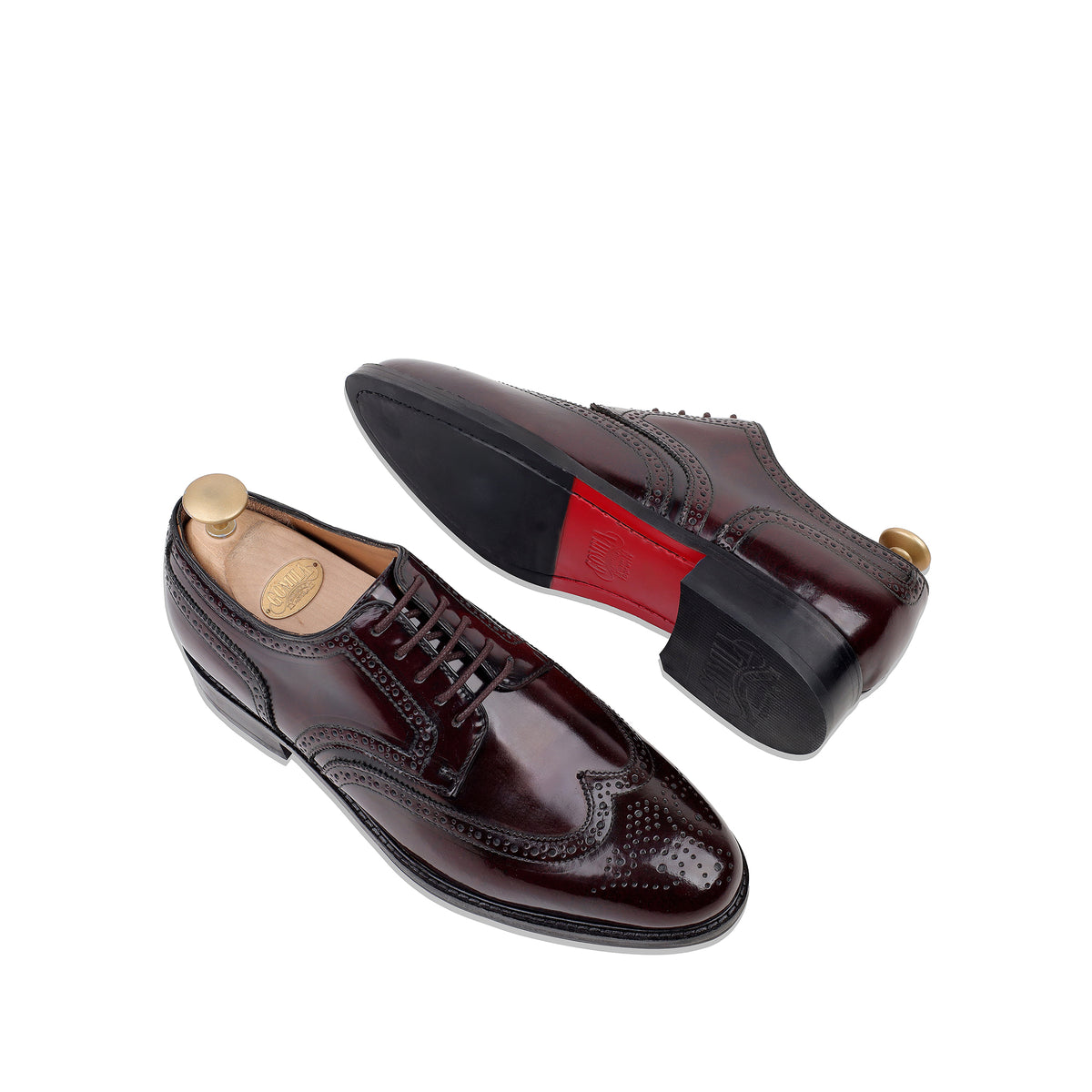 Arthur - Men's Burgundy Calf Leather Derby Shoe